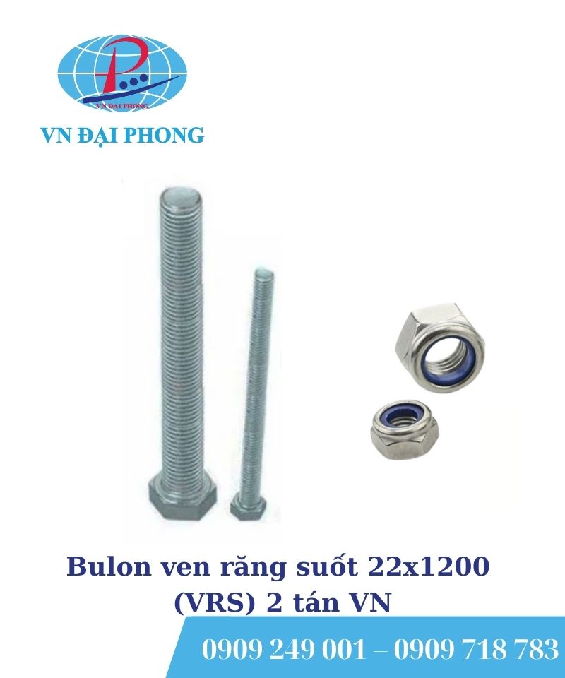 Bulon ven răng suốt 22x1200 (VRS) 2 tán VN