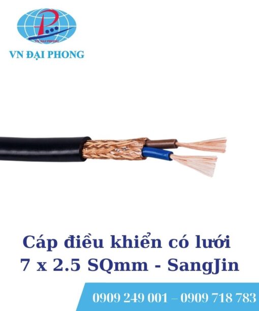 Cáp điều khiển có lưới SangJin 7 x 2.5 SQmm