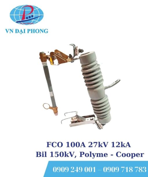 Cầu chì tự rơi Cooper FCO 100A 27kV 12kA Bil 150kV, Polyme