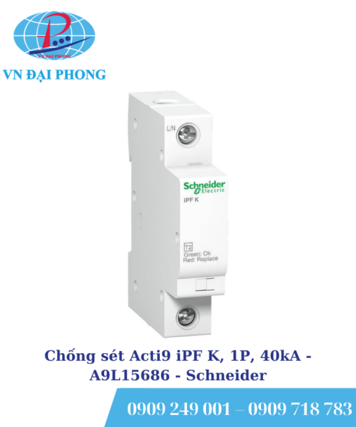 Chống sét Schneider Acti9 iPF K, 1P, 40kA - A9L15686