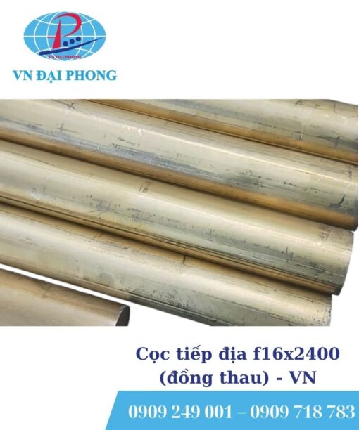 Cọc tiếp địa f16x2400 (đồng thau)