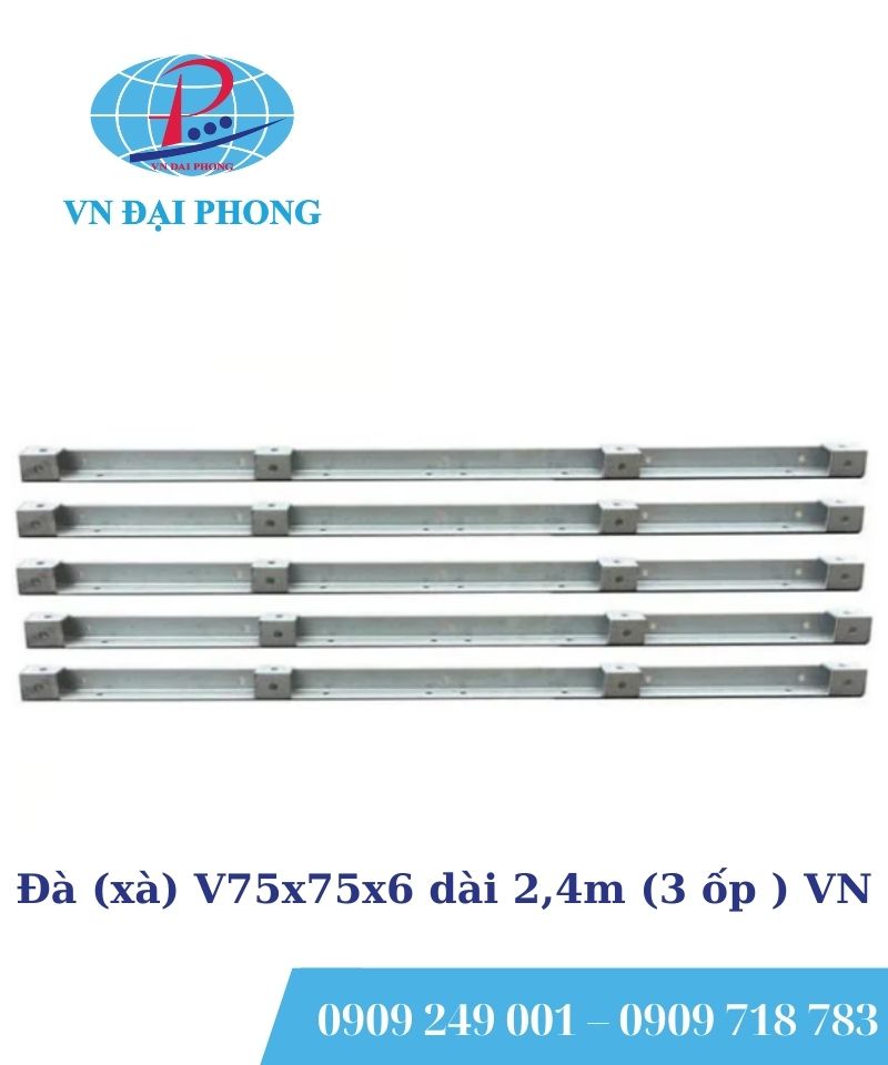 Đà (xà) V75x75x6 dài 2,4m (3 ốp ) VN