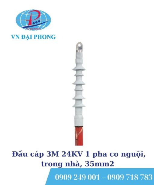 Đầu cáp 3M 24KV 1 pha co nguội, trong nhà, 35mm2 