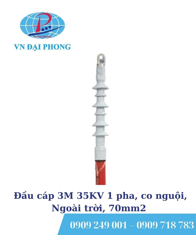 Đầu cáp 3M 35KV 1 pha, co nguội, Ngoài trời, 70mm2