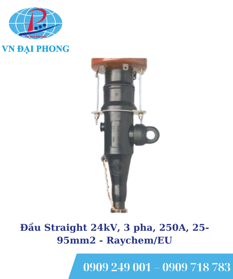 Đầu cáp Straight Raychem/EU 24kV, 3 pha, 250A, 25-95mm2