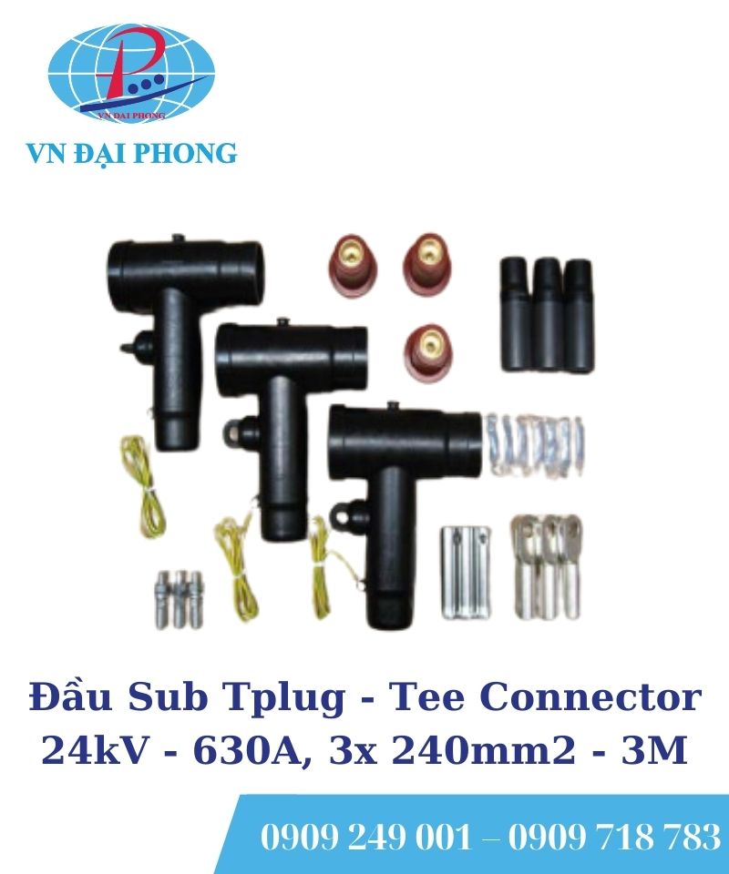Đầu cáp Sub Tplug 3M - Tee Connector 24kV - 630A, 3x 240mm2