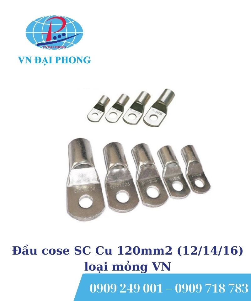 Đầu cose SC Cu 120mm2 (12/14/16) loại mỏng VN