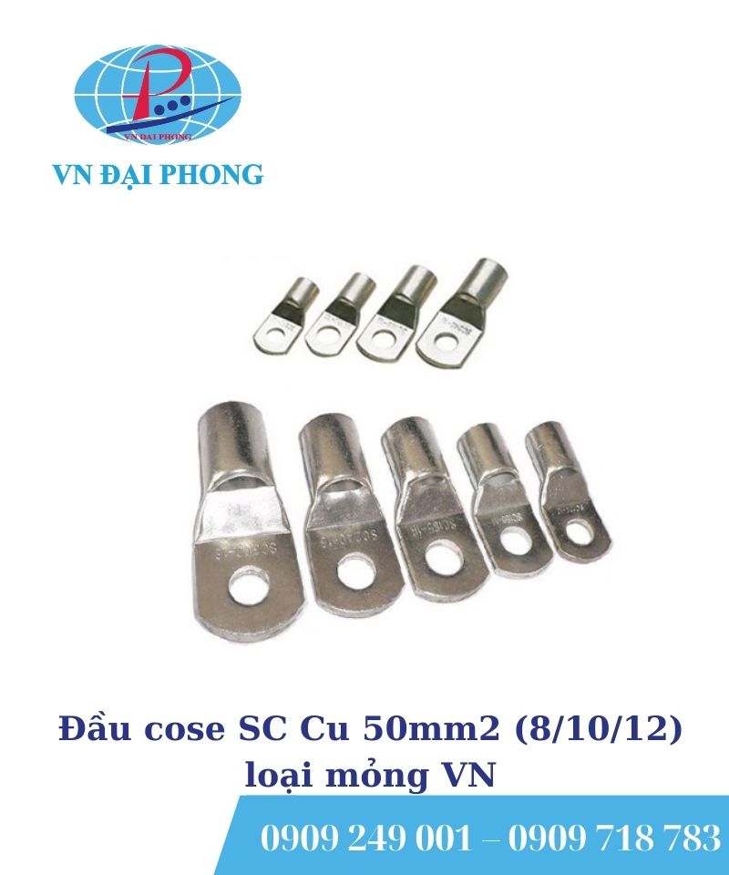 Đầu cose SC Cu 50mm2 (8/10/12) loại mỏng VN