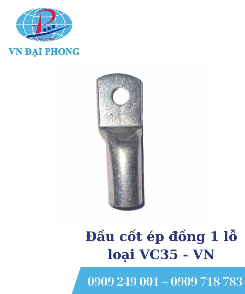 Đầu cốt ép đồng 1 lỗ loại VC35