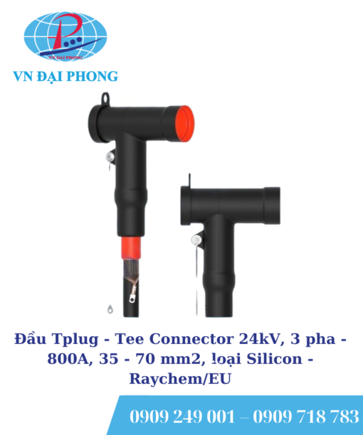 Đầu Tplug - Tee Connector Raychem/EU 24kV, 3 pha - 800A, 35 - 70 mm2, loại Silicon