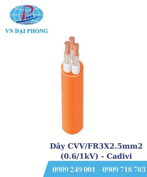 Dây cáp điện Cadivi CVV/FR3X2.5mm2 (0.6/1kV)