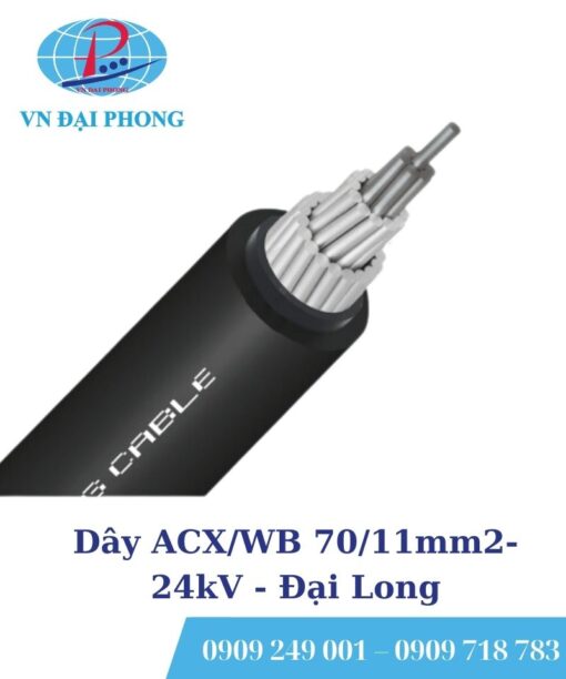 Dây cáp điện Đại Long ACX/WB 70/11mm2- 24kV