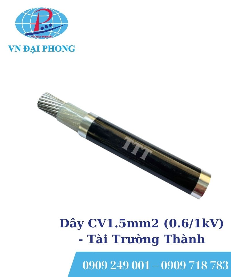 Dây cáp điện Tài Trường Thành CV1.5mm2 (0.6/1kV)