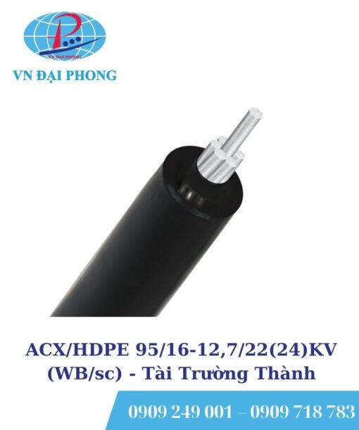 Dây cáp điện Tài Trường Thành ACX/HDPE 95/16-12,7/22(24)KV (WB/sc)
