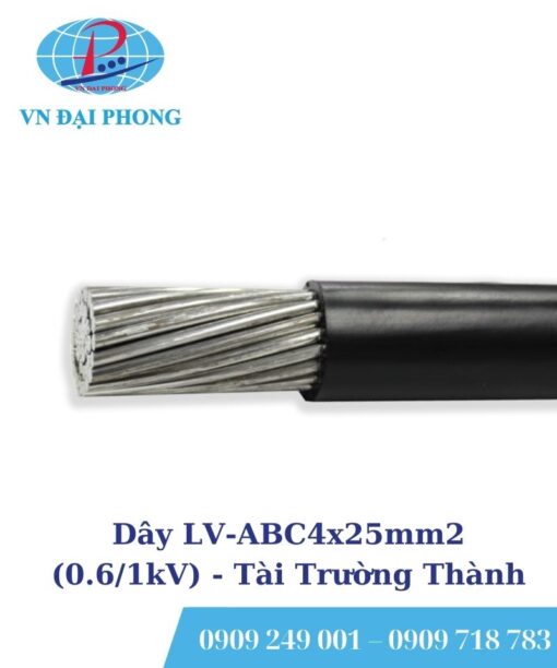 Dây cáp điện Tài Trường Thành LV-ABC4x25mm2 (0.6/1kV)