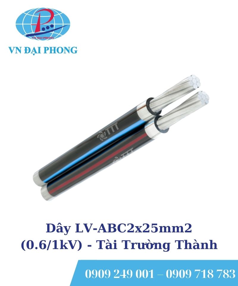 Dây cáp điện vặn xoắn Tài Trường Thành LV-ABC2x25mm2 (0.6/1kV)