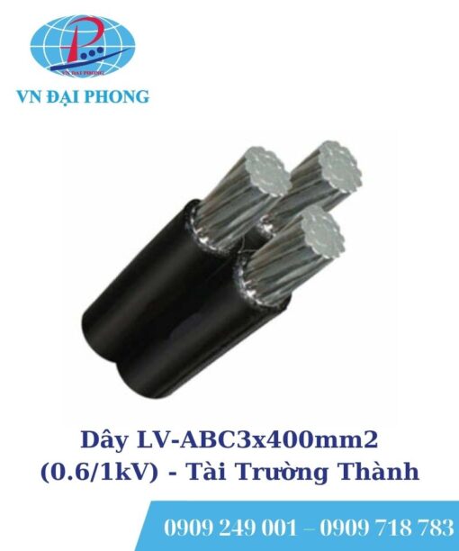 Dây cáp điện vặn xoắn Tài Trường Thành LV-ABC3x400mm2 (0.6/1kV)