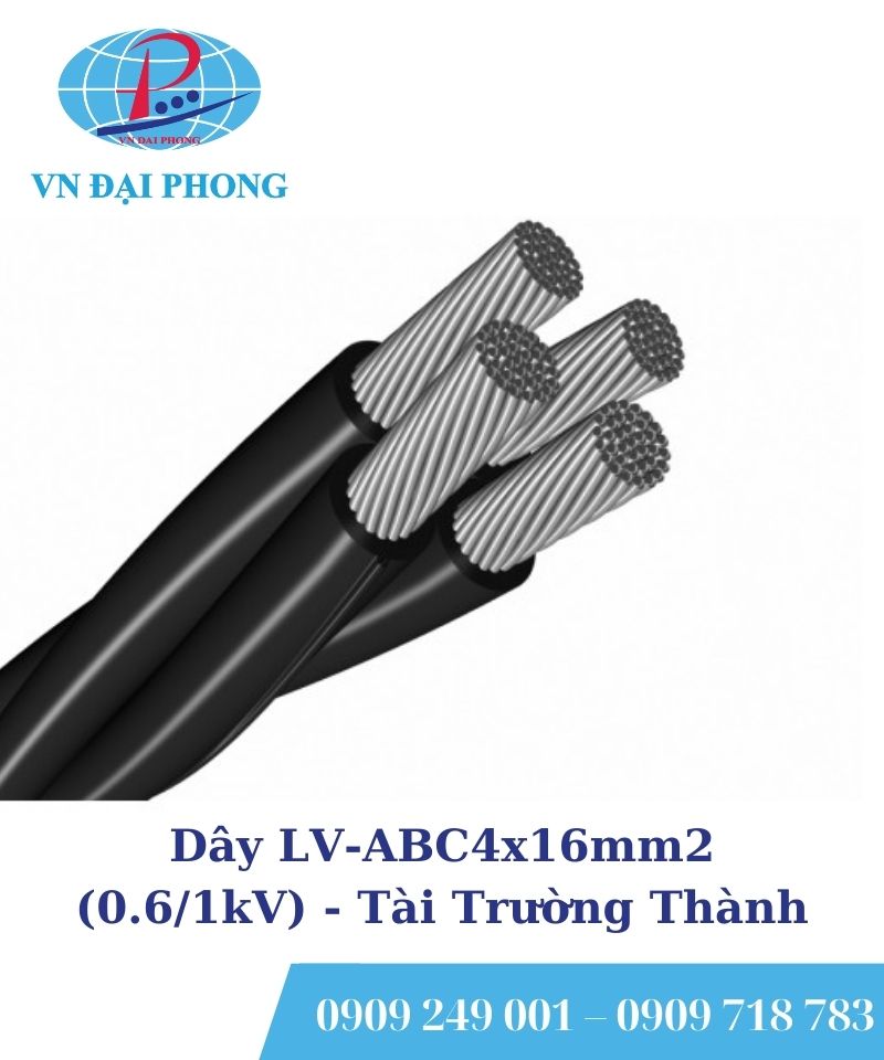 Dây cáp điện vặn xoắn Tài Trường Thành LV-ABC4x16mm2 (0.6/1kV)