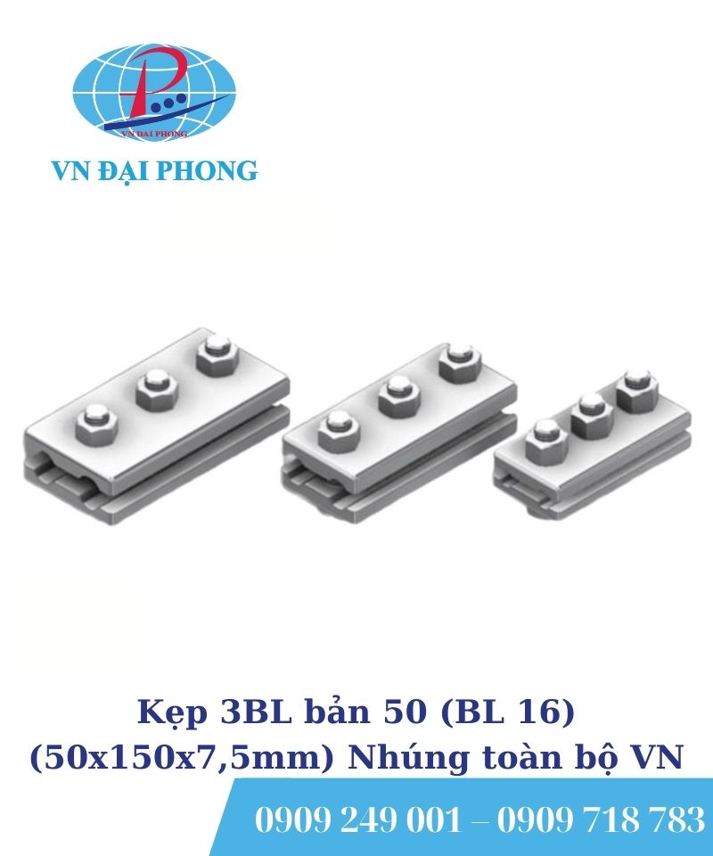 Kẹp 3BL bản 50 (BL 16) (50x150x7,5mm) Nhúng toàn bộ VN