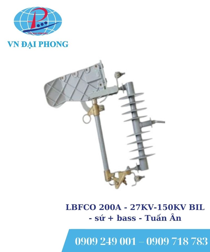 LBFCO Tuấn Ân 200A - 27KV-150KV BIL - sứ + bass