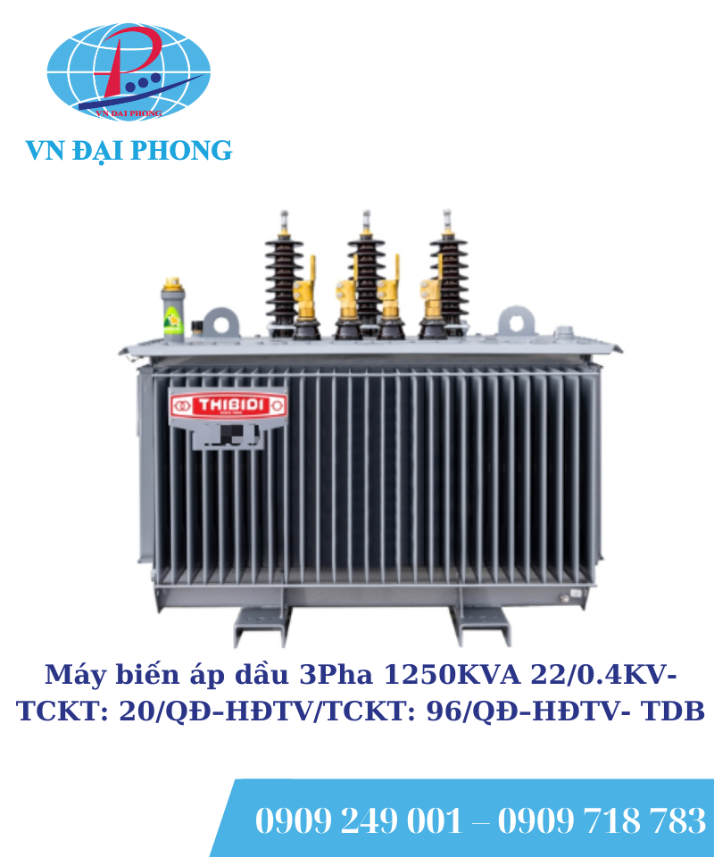 Máy biến áp dầu 3 pha THIBIDI 1250KVA 22/0.4KV