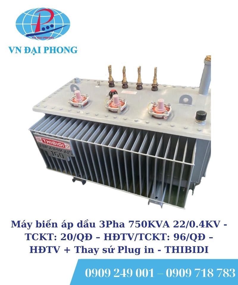 Máy biến áp dầu 3 pha THIBIDI 750KVA 22/0.4KV