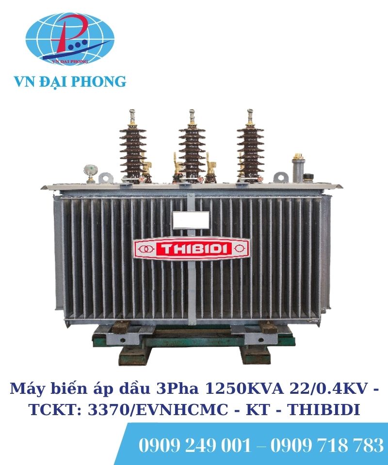 Máy biến áp dầu 3 pha 1250KVA 22/0.4KV