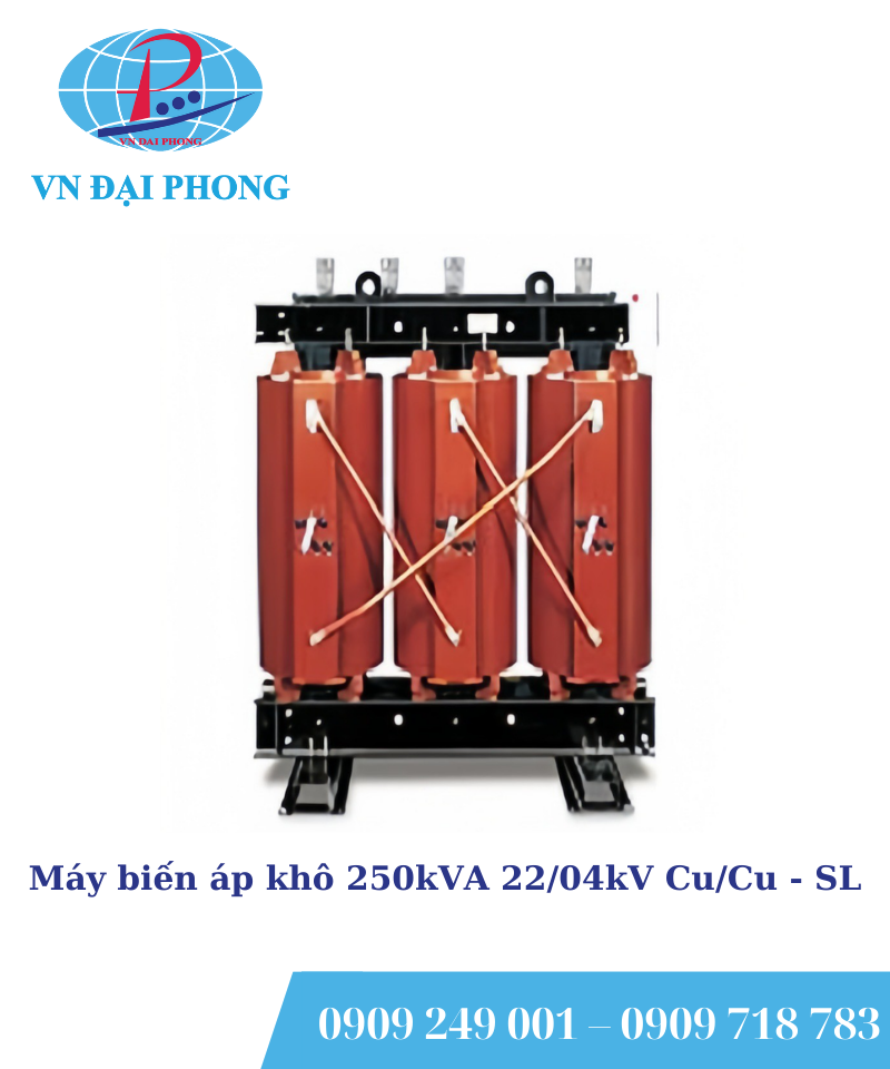 Máy biến áp khô SHIHLIN 250kVA 22/04kV Cu/Cu