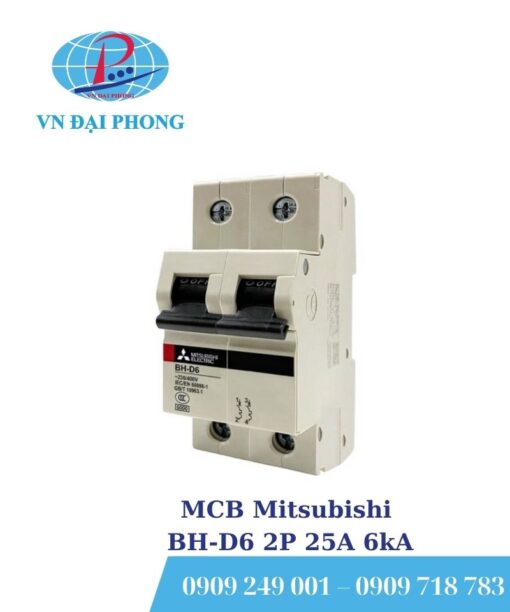 MCB Mitsubishi BH-D6 2P 25A 6kA