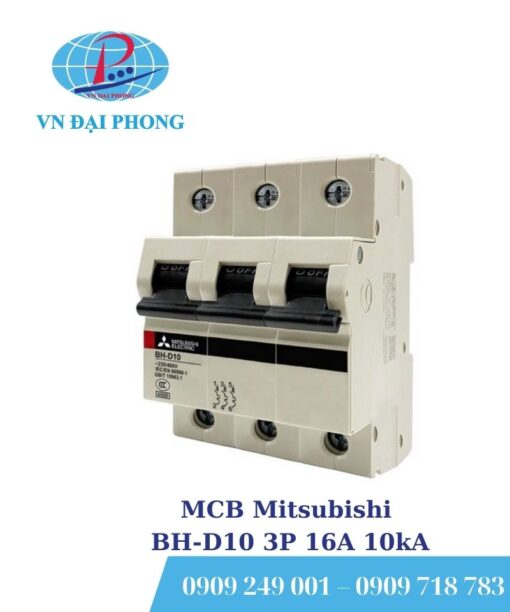 MCB Mitsubishi BH-D10 3P 16A 10kA