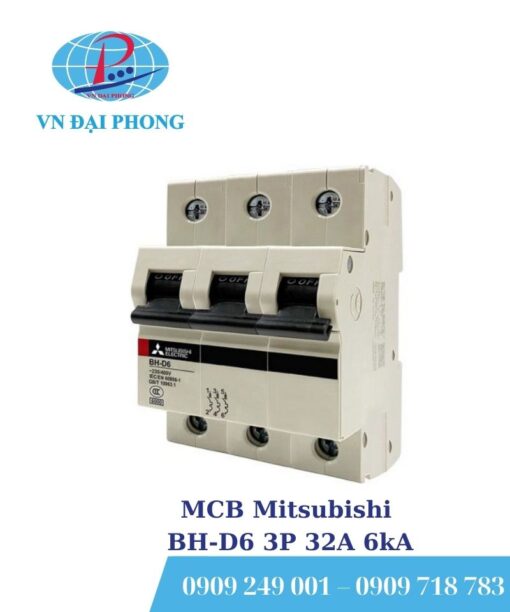 MCB Mitsubishi BH-D6 3P 32A 6kA