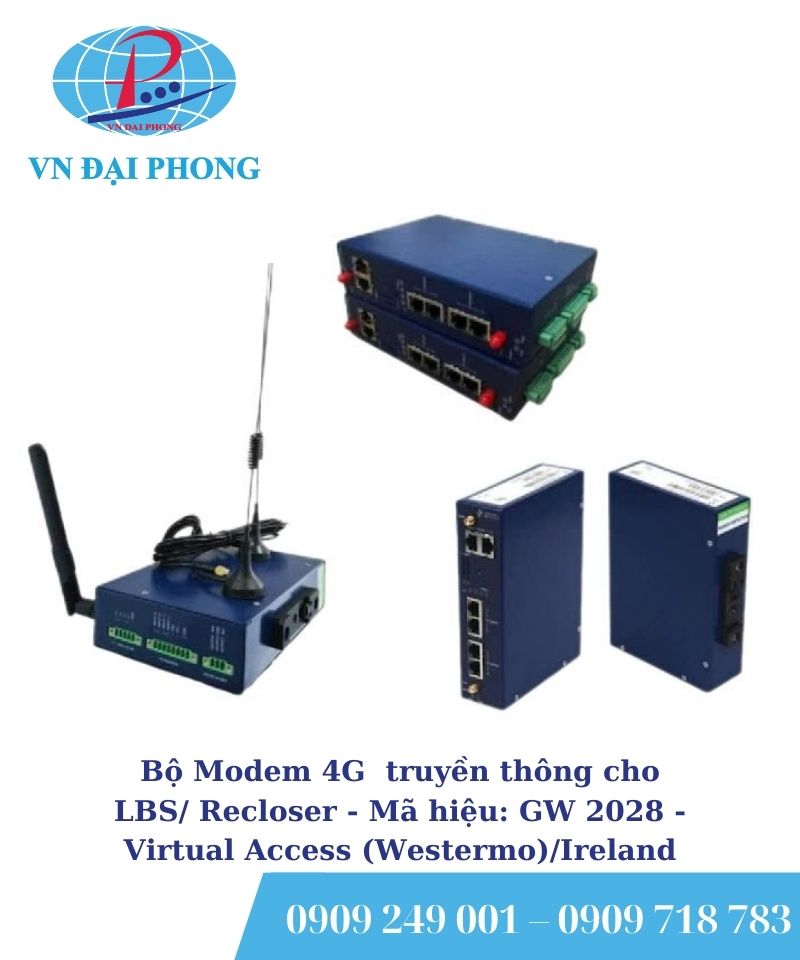 Bộ Modem 4G Virtual Access (Westermo)/Ireland truyền thông cho LBS/ Recloser - Mã hiệu: GW 2028