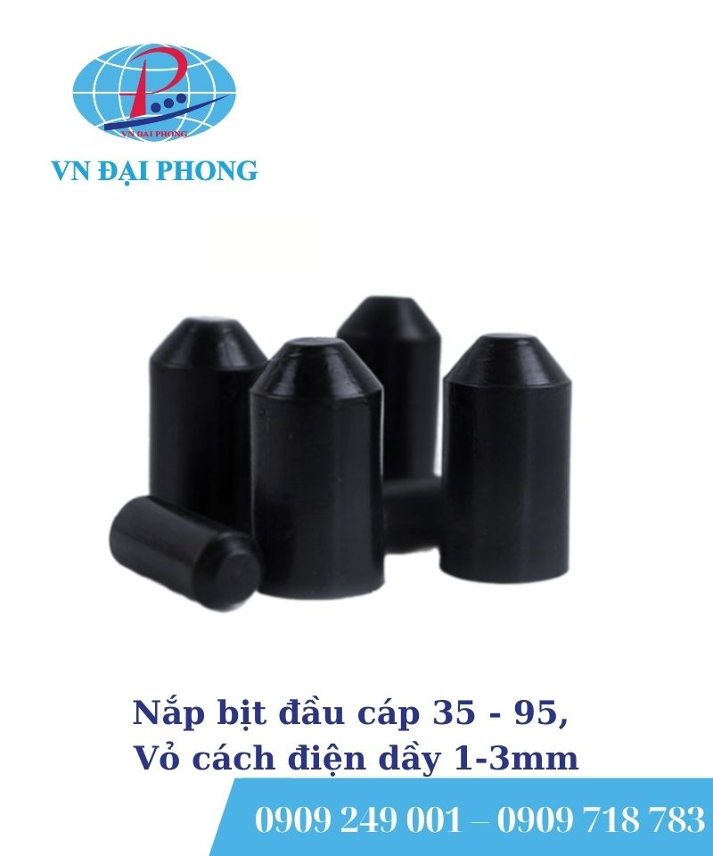 Nắp bịt đầu cáp 35 - 95, Vỏ cách điện dầy 1-3mm