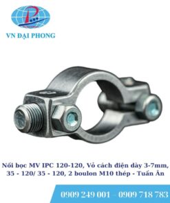 Nối bọc MV IPC Tuấn Ân 120-120, Vỏ cách điện dày 3-7mm, 35 - 120/ 35 - 120, 2 boulon M10 thép