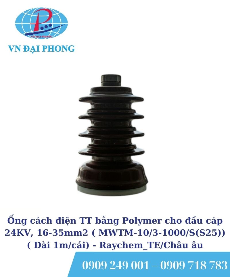 Ống cách điện tru ng thế Raychem_TE/Châu Âu bằng Polymer cho đầu cáp 24KV, 16-35mm2 ( MWTM-10/3-1000/S(S25))( Dài 1m/cái)