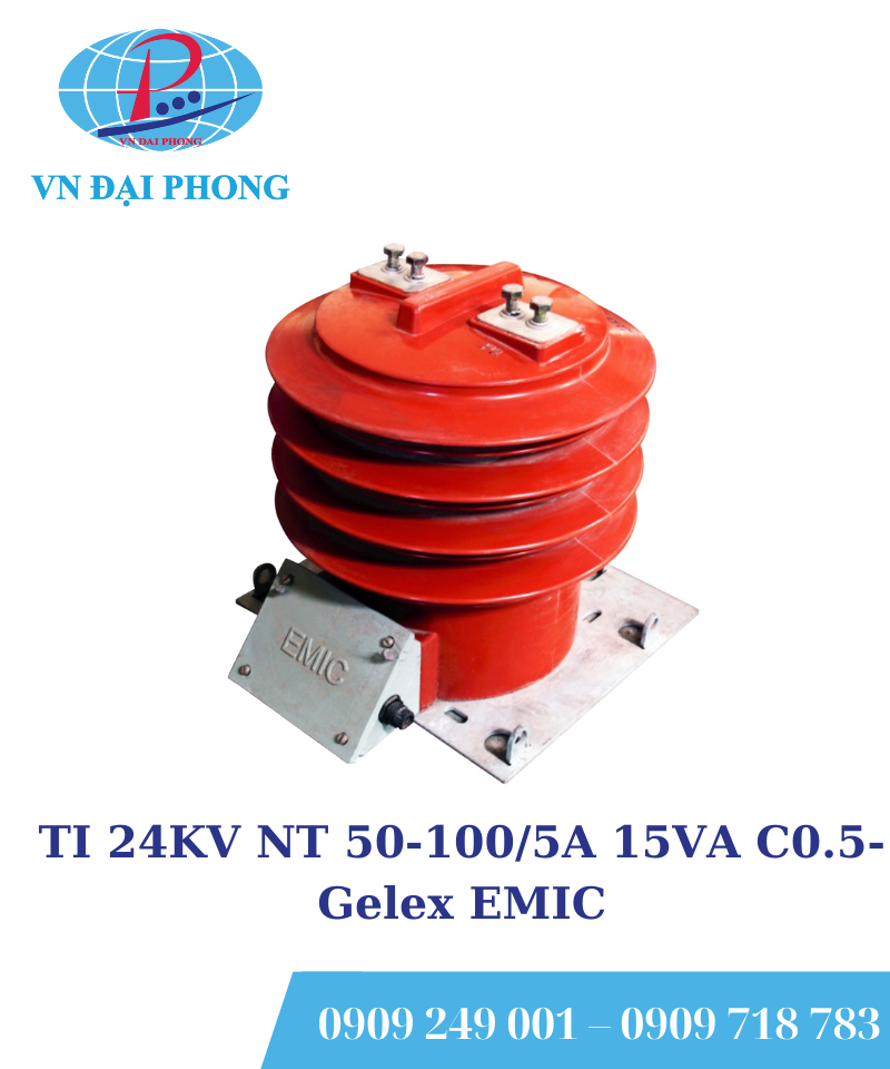 Thiết bị đo lường trung thế EMIC TI 24KV NT 50-100/5A 15VA C0.5