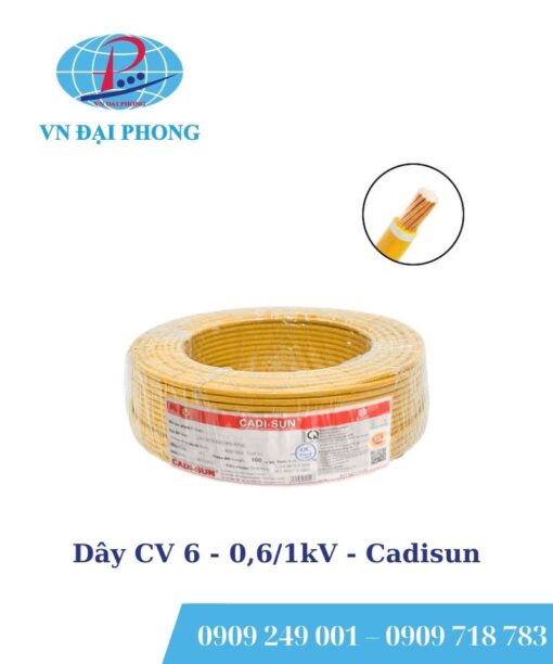 Dây cáp điện Cadisun CV 6 - 0,6/1kV
