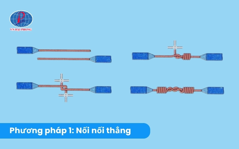 Phương pháp 1: Mối nối thẳng (nối dây song song)