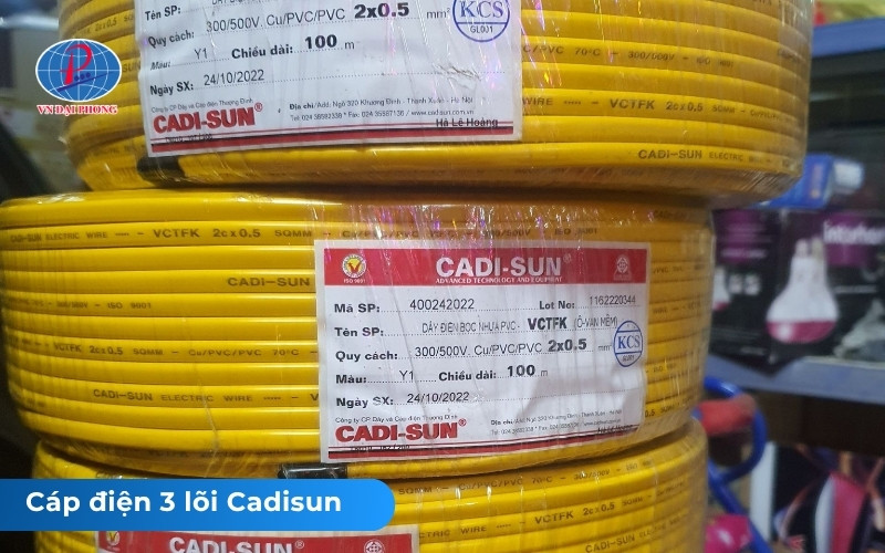 Dây cáp điện 2 lõi Cadisun