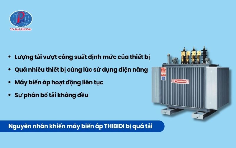 Nguyên nhân chính khiến máy biến áp vượt quá tải